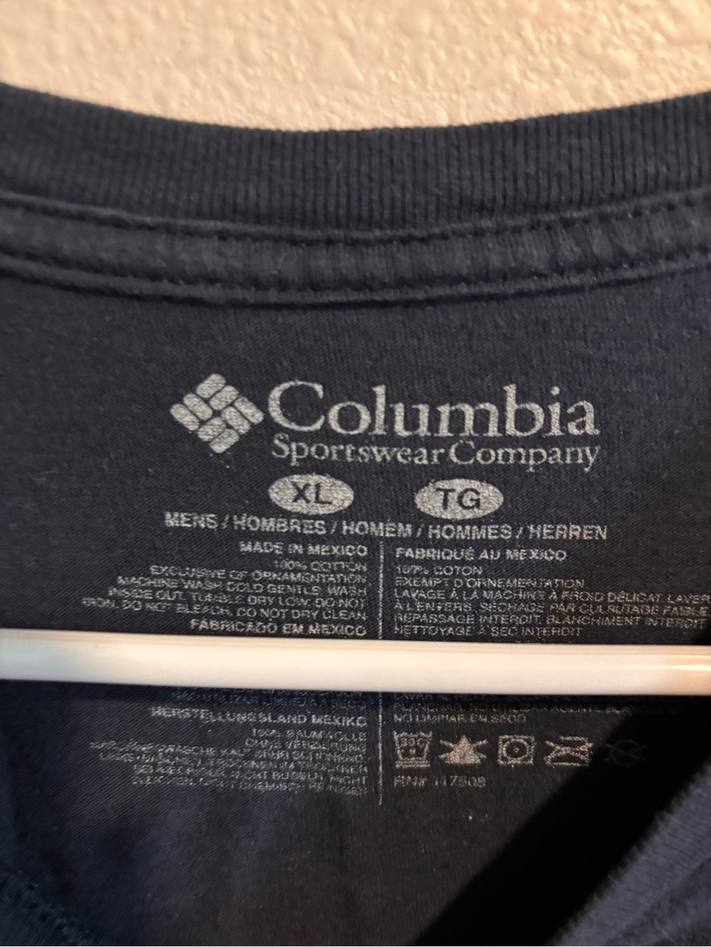 Columbia Navy Blue Logo Crewneck Tee - Picture 2 of 3
